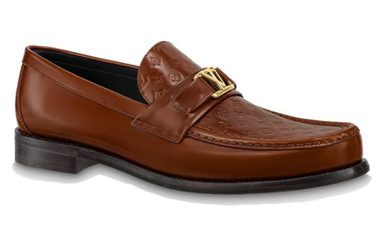 LOUIS VUITTON Major Loafers 'Patent Brown Monogram' 1AAMZU