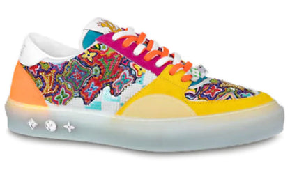 LOUIS VUITTON Ollie Suede Sequin Monogram Sneakers 'Yellow' 1A8Q48