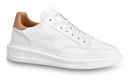 LOUIS VUITTON Beverly Hills Sneakers 'White Monogram with Caramel Collar' 1A8V3L
