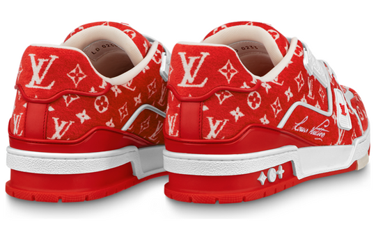 LOUIS VUITTON LV Trainer Sneakers 'Red Monogram' 1ABFSO