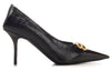 (WMNS) Balenciaga Square Knife BB Croc-Effect Leather Pumps 'Black' 734238WBE711000