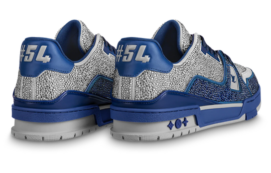 LOUIS VUITTON Trainer Sneakers 'Grey Blue Crystals' 1AA6QZ