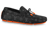 LOUIS VUITTON LV Driver Moccasins Shoes 'Black Monogram with Red' 1AAF38