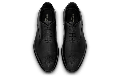 LOUIS VUITTON Monceau Flex Richelieu Derby Shoes 'Black' 1AAMVL