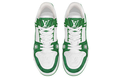 LOUIS VUITTON LV Trainers 'White with Green Monogram' 1A9JI1