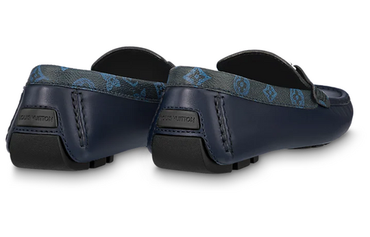 LOUIS VUITTON Monte Carlo Moccasin Shoes 'Navy with Monogram Collar' 1AANP0