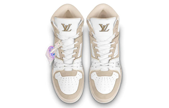 LOUIS VUITTON Trainer Ankle Sneakers 'Beige' 1A7P27