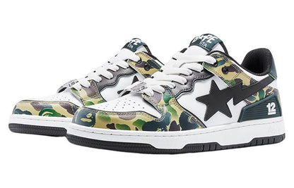 (WMNS) A BATHING APE Bape Sk8 12 Leather Low 'Camo' W291008-CAMO
