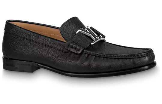 LOUIS VUITTON Montaigne Loafers 'Black with Silver Plate' 1A8IFN