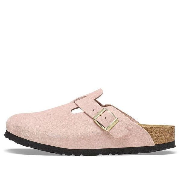 BirkenstockBoston Suede Leather Sandals 'Light Rose'
