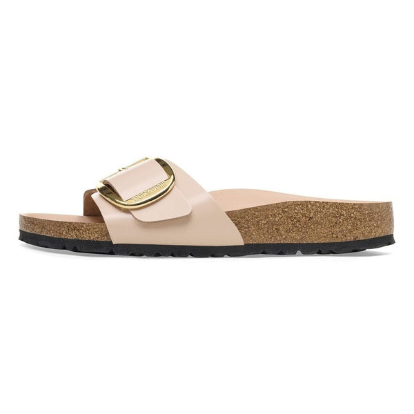 Birkenstock(WMNS)  Madrid Big Buckle Natural Leather Patent Narrow FIt Sandals ' High Shine New Beige'