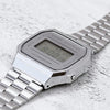 CASIOWaterproof Mens SilverWhite Digital