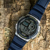 CASIOWaterproof Sports Mens Black Digital