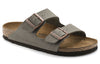 BirkenstockArizona Birkibuc Narrow Fit Sandals 'Stone'
