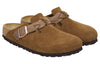 BirkenstockBoston Braided Suede Leather Narrow Fit Sandals 'Mink'