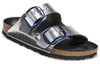 Birkenstock(WMNS)  Arizona Big Buckle Natural Leather Narrow Fit 'Metalic Silver'