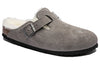 BirkenstockBoston Fur Narrow 'Suede Stone Coin Grey'