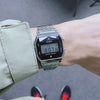 CASIOClassical Vintage Waterproof Black/ Unisex Mens Silver Digital