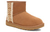 UGG(WMNS)  Classic Mini Shearling Logo 'Chestnut'