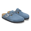 BirkenstockBoston Braided Suede Leather Narrow Fit Sandals 'Elemental Blue'