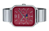 CASIOAnalog 'Silver Burgundy'