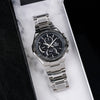 CASIOWaterproof EDIFICE Sapphire Crystal Solar Powered Mens Silver Analog