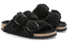 BirkenstockArizona Big Buckle Shearling Narrow Fit 'Teddy Black'