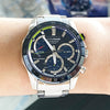 CASIOEDIFICE Waterproof Sapphire Crystal Solar Powered Sports Mens Silver Analog