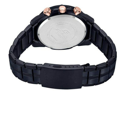 CASIOMen's  EDIFICE Series Retro Stainless Steel Strap Gold Business Mens Black Analog