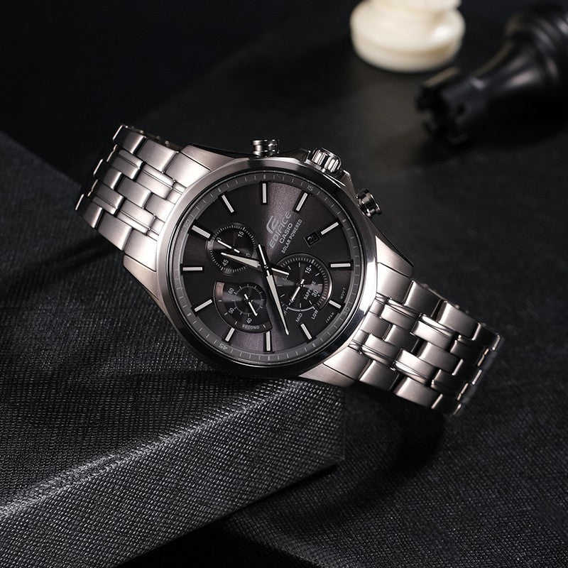 CASIOEDIFICE Series Vintage Sportses Men s Quartz Waterproof Mens Black Analog