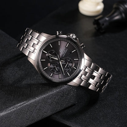 CASIOEDIFICE Series Vintage Sportses Men s Quartz Waterproof Mens Black Analog