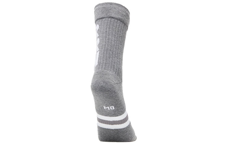 Air JordanLegacy Crew Jmc Alphabet Athleisure Casual Sports Mid Calf Socks 2 Pairs Black / Gray