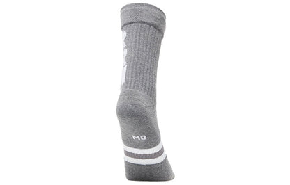 Air JordanLegacy Crew Jmc Alphabet Athleisure Casual Sports Mid Calf Socks 2 Pairs Black / Gray