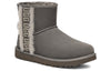 UGG(WMNS)  Classic Mini Shearling Logo 'Charcoal'