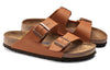 BirkenstockArizona Soft Footbed Birko-Flor 'Ginger Brown'