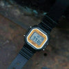 CASIOSTANDARDRetro Yellow Dial Plate Black Belt Quartz Waterproof Yellow DialBlack Strap YellowBlack Digital