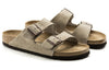 BirkenstockArizona Suede Leather Narrow Fit Sandals 'Taupe'