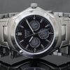CASIOWaterproof Stainless Steel Strap Mens Black Analog