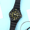 CASIOWaterproof Sports Quartz Mens Black Analog
