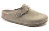 BirkenstockBoston Soft Footbed Narrow 'Suede Faded Khaki'