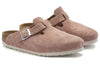 BirkenstockBoston Soft Footbed Suede Leather Sandals 'Pink Clay'