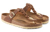 BirkenstockGizeh Braided Waxy Leather Narrow Fit Sandals 'Cognac'
