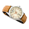CASIOSportses Business es Creamy/Brown Quartz Waterproof Unisex Mens Gold Analog