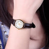 CASIOCasio Influencer Analog Leather Strap Watch 'Dark Brown White Gold'