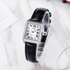 CASIOLeisure Pointer Vintage Leather Squarees Quartzes White Analog