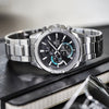 CASIOWaterproof EDIFICE Sapphire Crystal Mens Black Analog