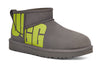 UGG(WMNS)  Classic Ultra Mini Broken Logo 'Grey Green'