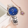 CASIOSapphire Crystal SHEEN Waterproof Stainless Steel Strap White/Blue Analog