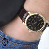 CASIOSTANDARD Serieses Men's Golden/Brown Quartz Waterproof Mens GoldBrown Analog