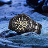 CASIOWaterproof EDIFICE Mens Black/Gold Analog